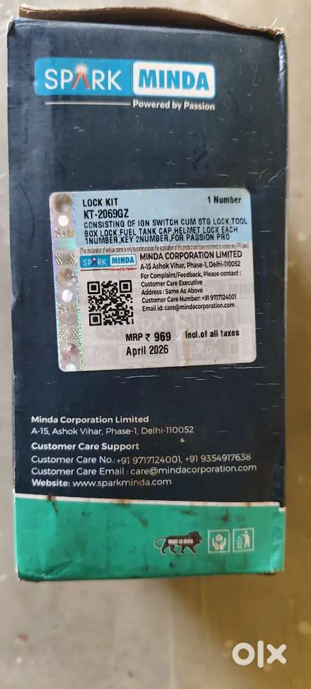 Hero Passion Pro Lock Kit KT-2069GZ Original New