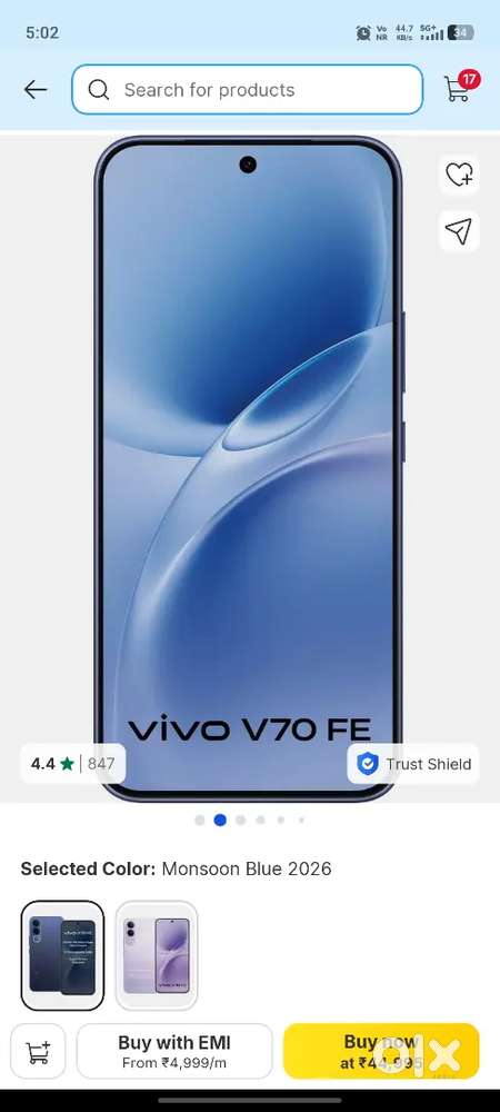 Vivo ve 70 fe.    1 manth old