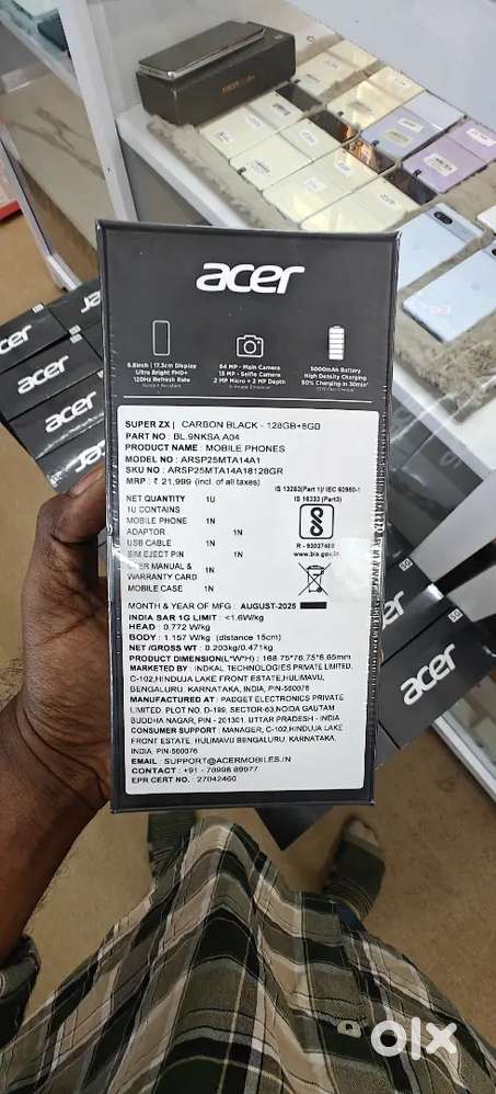 acer Super ZX 5G (8gb /128gb) new seal pack with 1 year warranty