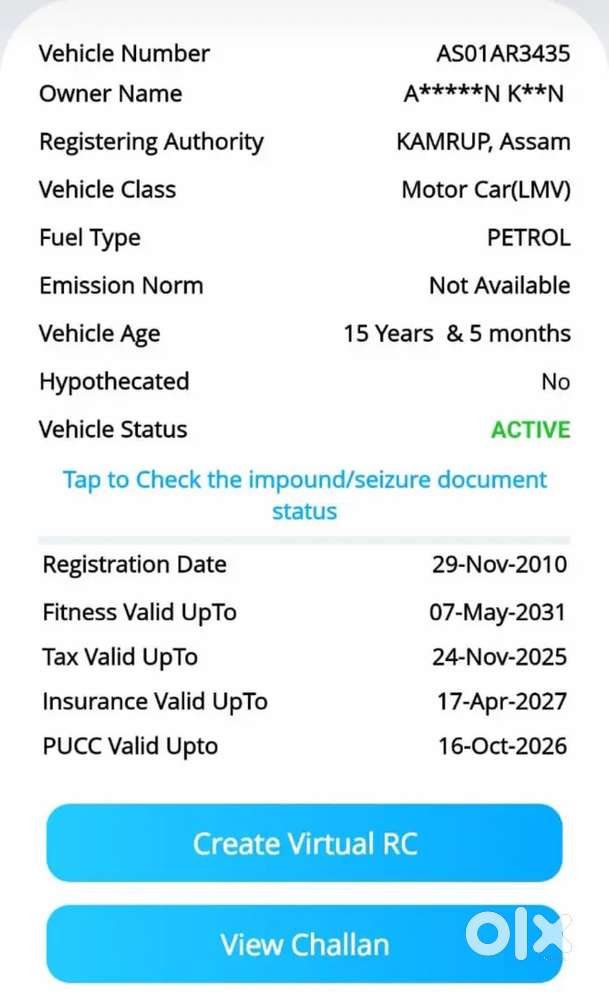Running Condition Valid Upto 2031
