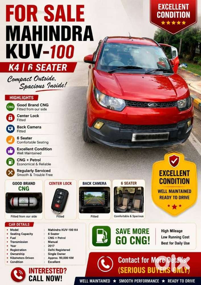 Mahindra Kuv100 2017 Petrol Cng