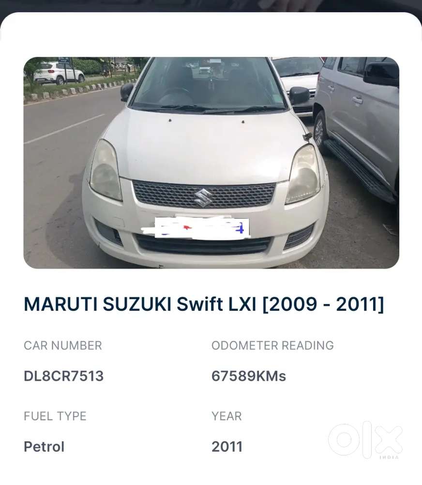 Maruti Suzuki Swift Lxi 2011 Year Car