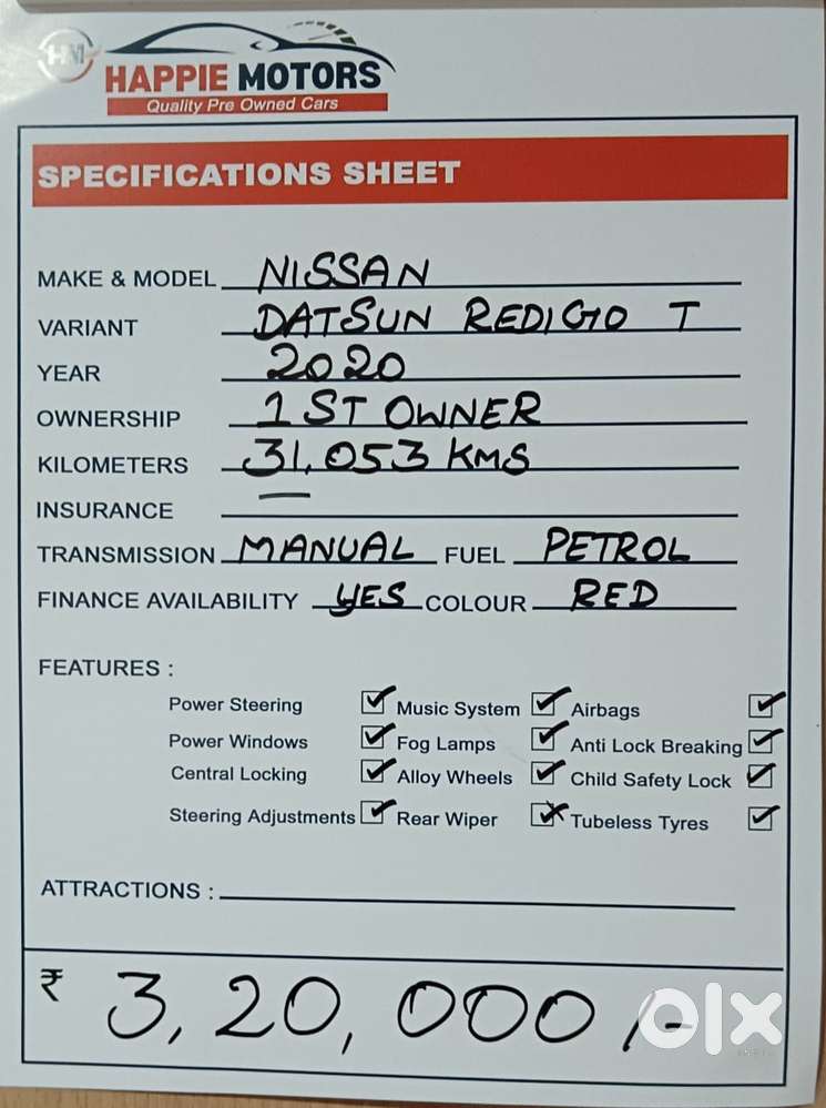 Datsun Redigo 0.8 D, 2020, Petrol