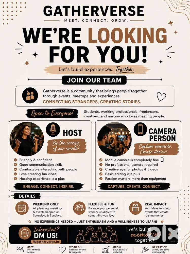 Female Event Host Needed - Gatherverse (Weekend Part-Time)