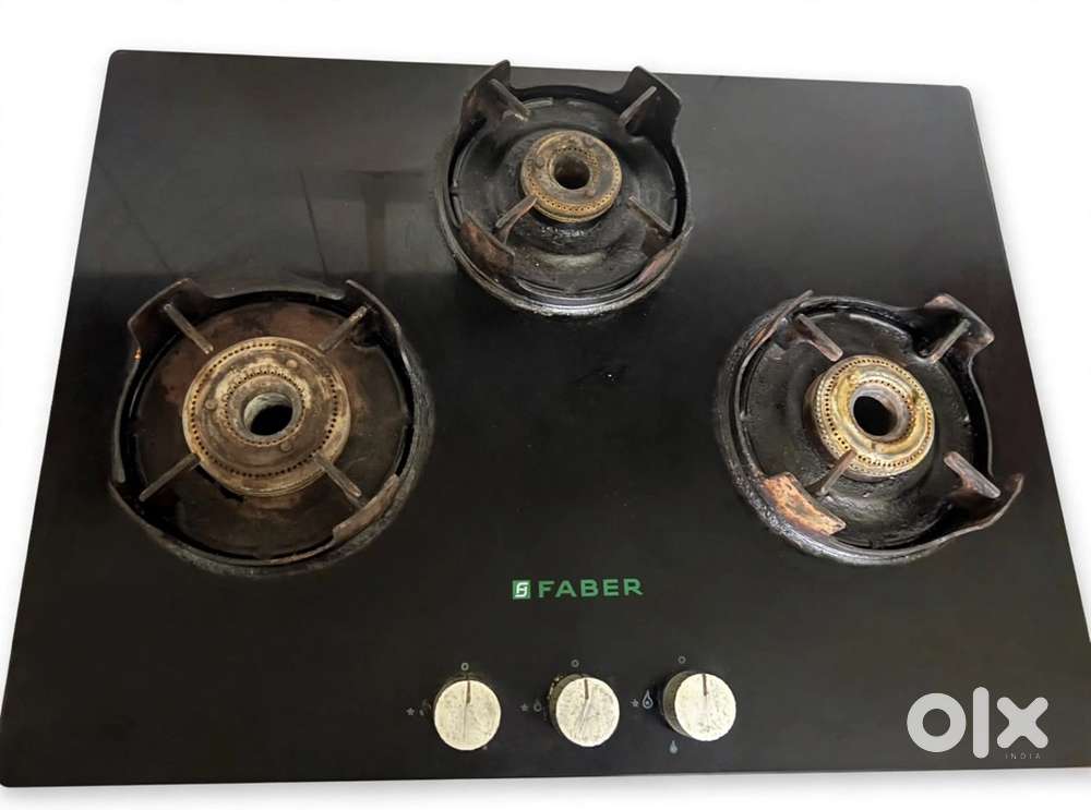 Faber 3 burner black glass gas job