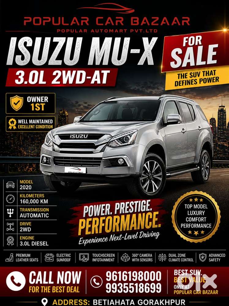 Isuzu Mu-x 4x2, 2020, Diesel