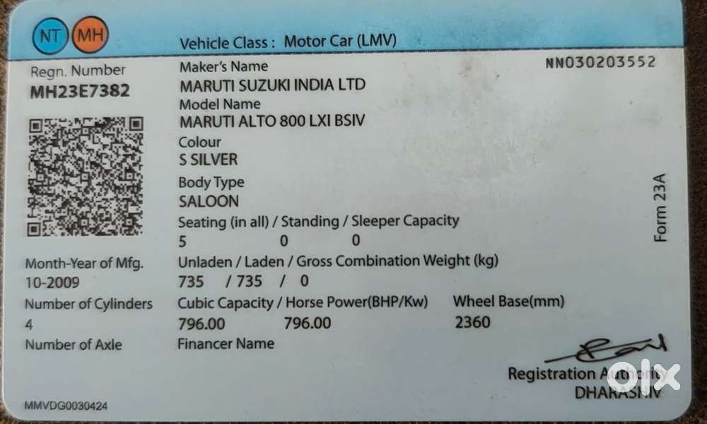 2009 Maruti Alto Lxi Petrol Manual