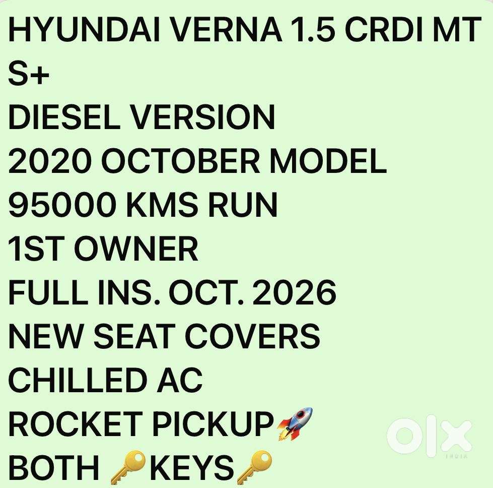 Hyundai Verna 1.5 Sx (o) Diesel Mt, 2020, Diesel
