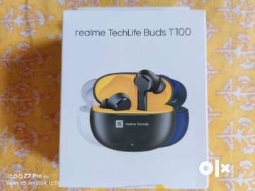 realme TechLife Buds T100 Bluetooth Truly Wireless in Ear Earbuds with mic,  AI ENC for Calls, Google Fast Pair, 28 Hours Total Playback with Fast