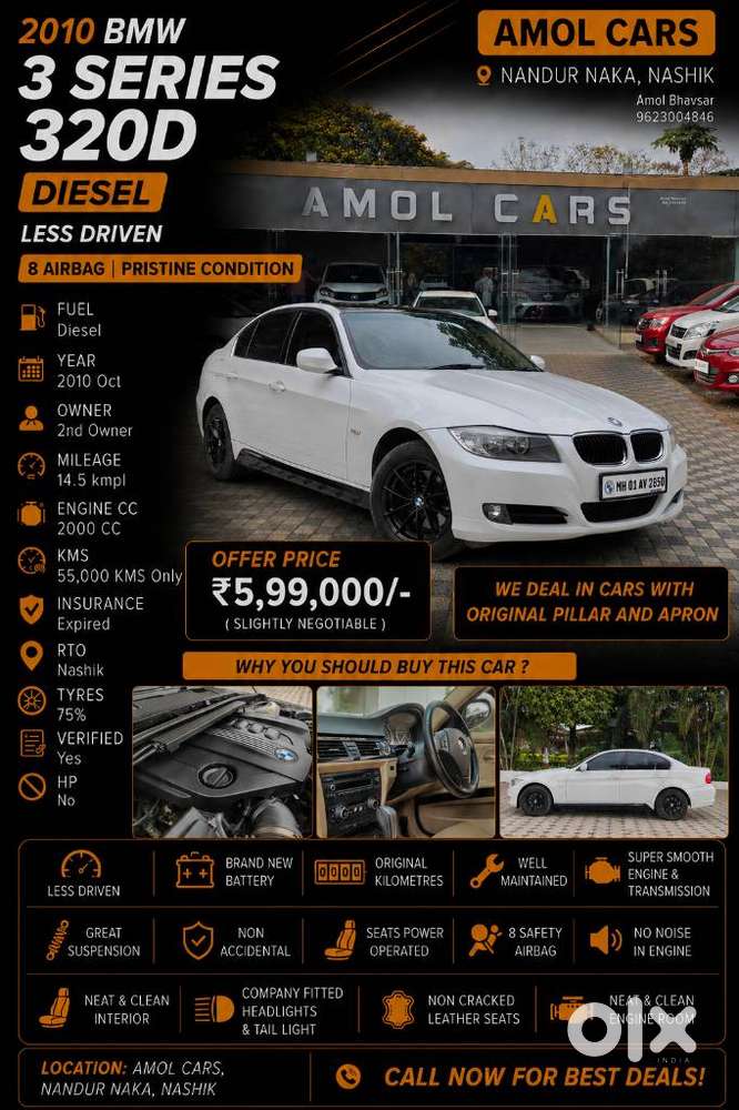 Bmw 3 Series 320d, 2010, Diesel