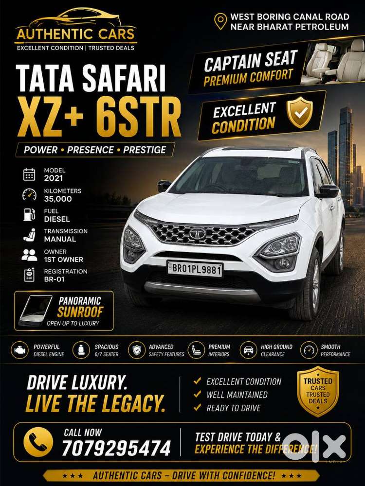 Tata Safari 2.0 Kryotec Xz Plus 6 Str, 2021, Diesel
