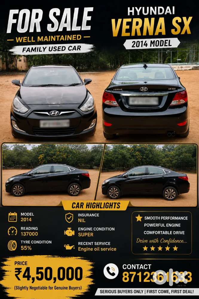 Hyundai Verna 2014 Diesel Well Maintained