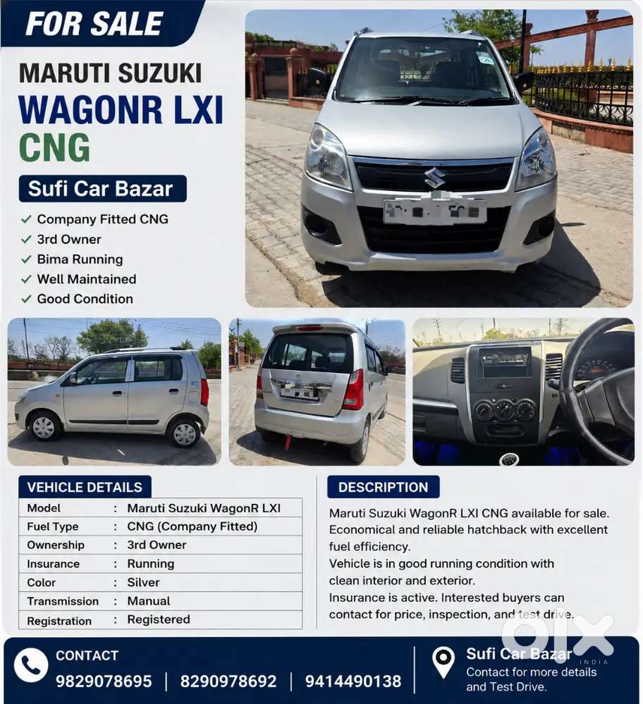 Wagon R Maruti Suzuki 2012 Well Condition