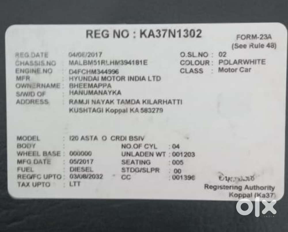 Hyundai I20 1.2 Asta, 2017, Diesel