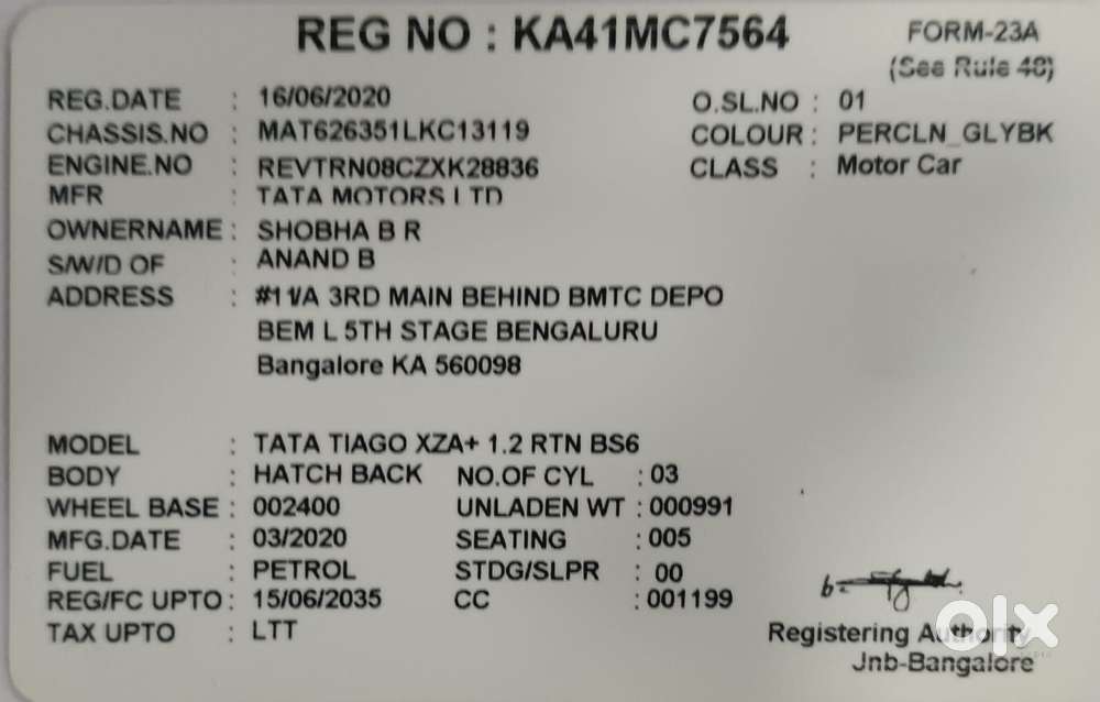 Tata Tiago 1.2 Revotron Xza, 2020, Petrol