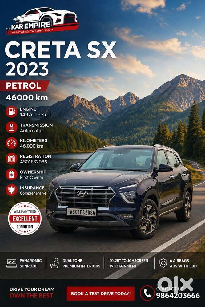 Hyundai Creta Sx 2023 Petrol 46000 Km Driven