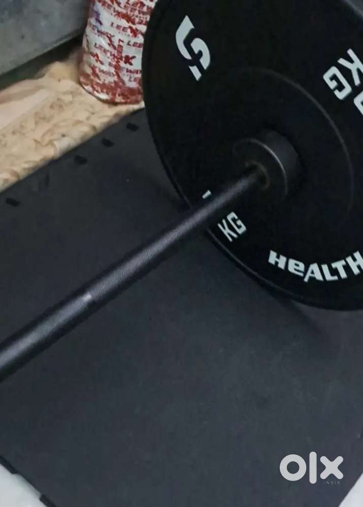 LEEWAY Olympic Barbell Rod 7 Feet 16kg Gym Rod | Weight Lifting Bar ...