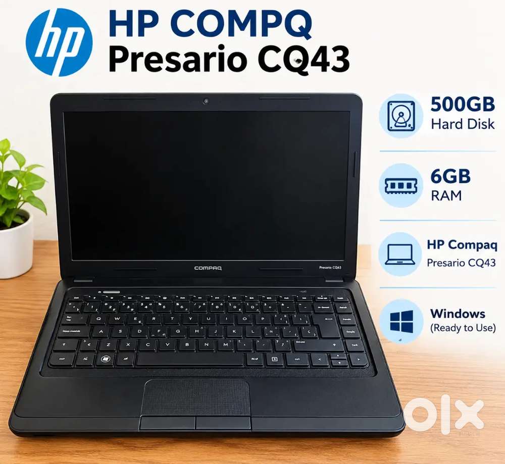 HP Compaq Presario CQ43 Laptop | 6GB RAM | 500GB HDD | Working Conditi