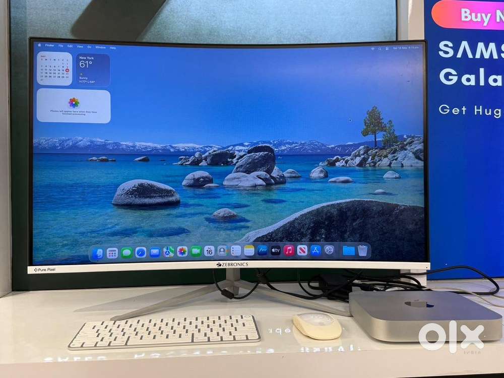 Mac Mini M2 With Magic Keyboard + Magic Mouse + 32” Curved Monitor