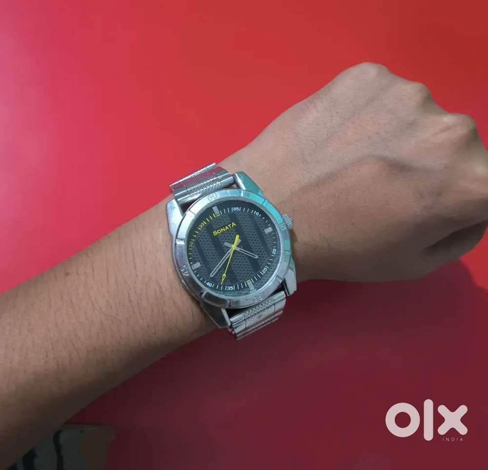 Sonata Quartz Analog Black Dial Strap Watch for Men Men 1819394316