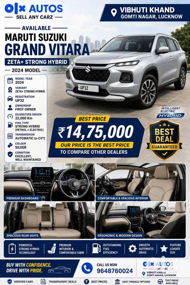 Maruti Suzuki Grand Vitara 1.5 Zeta Plus Intelligent Hybrid Ecvt, 20..