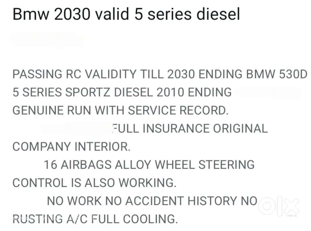 Bmw 5 Series Diesel Automatic 2nd 2010