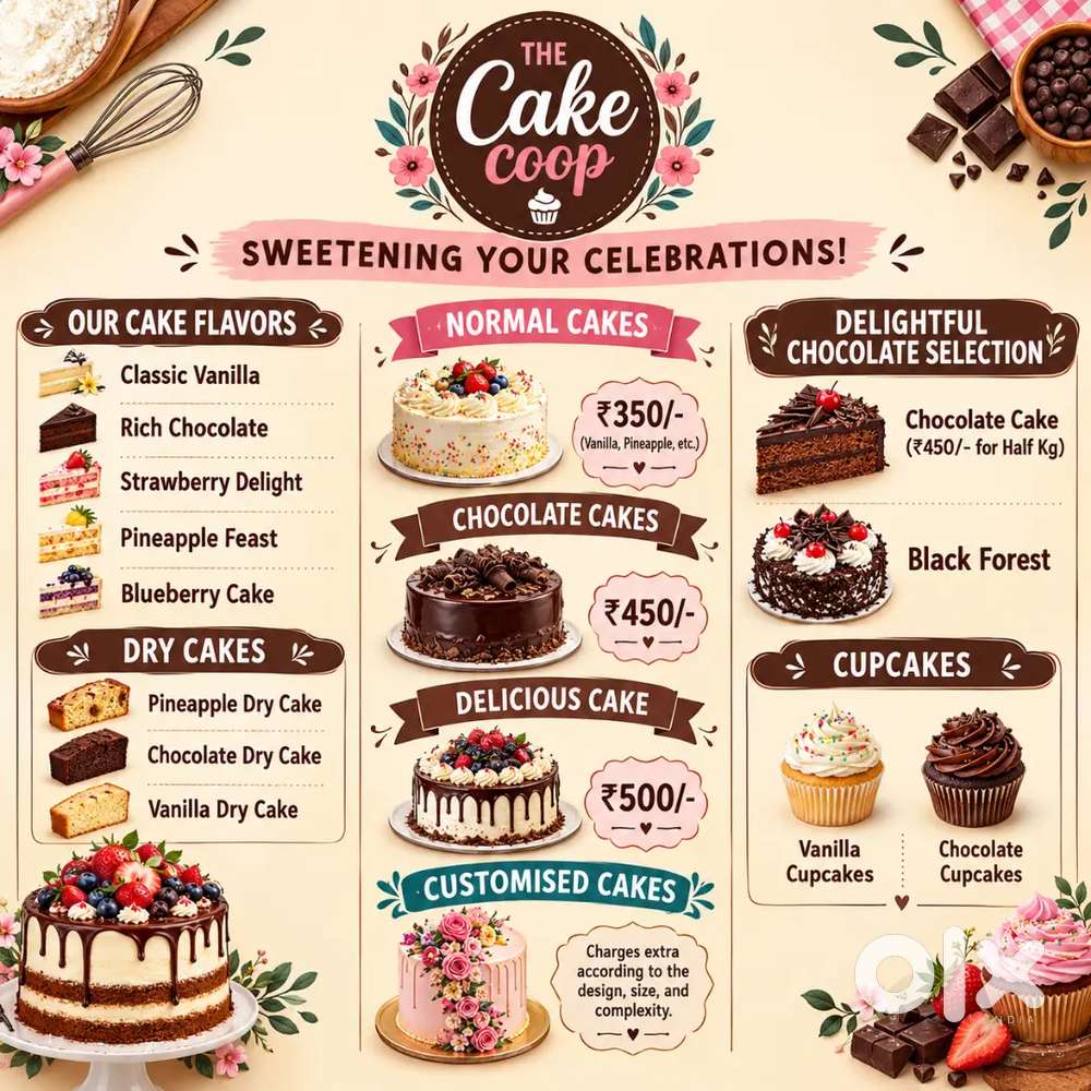 Homemade Cakes in Indore | Birthday, Chocolate & Customized Cakes