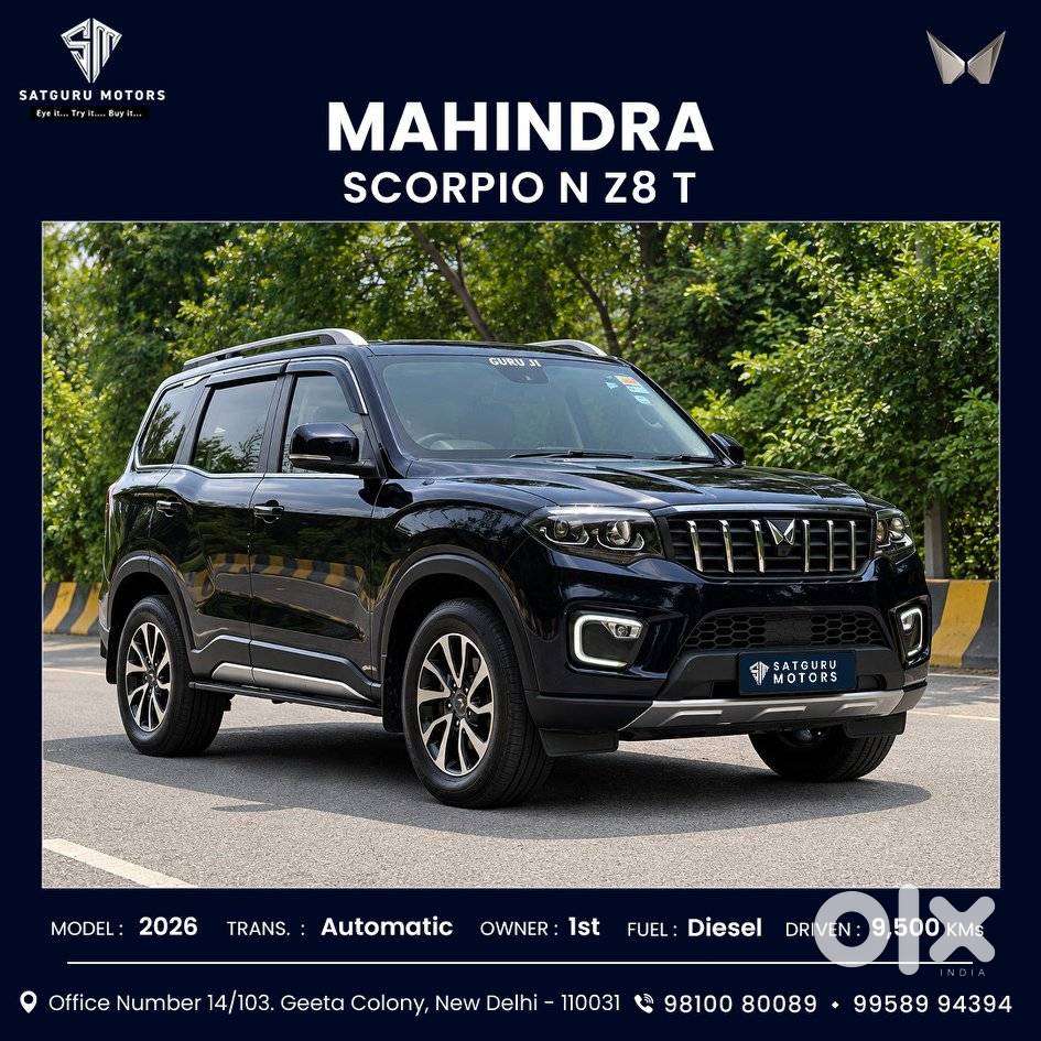 Mahindra Scorpio N Z8 L Diesel At 2wd 7 Str, 2026, Diesel