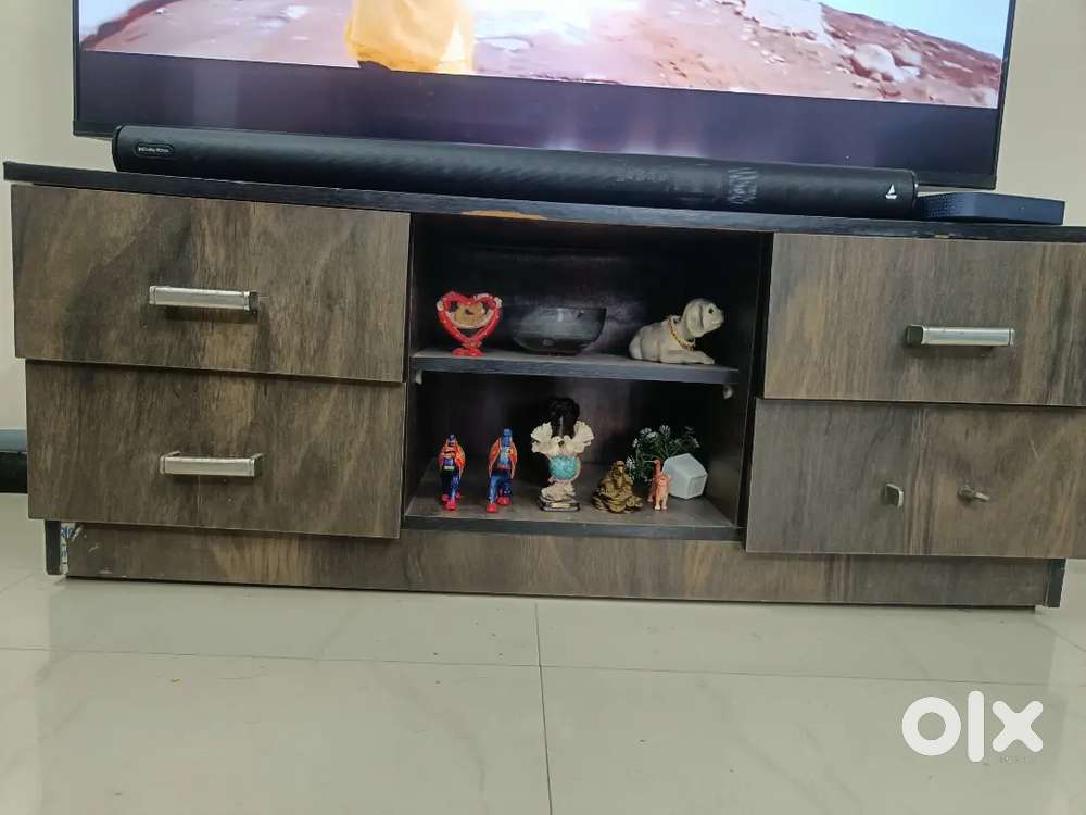 TV UNIT (18 H X 16 W X 48 L) & CUPBOARD (24H X 13.6 W X 51 L)