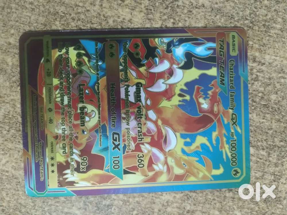 Tag team charizard family GX hp 100,000 rainbow Pokemon card selling -  Other Hobbies in undefined, - 1842675430