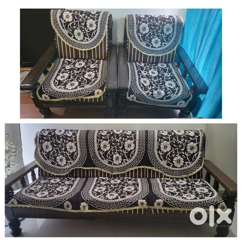 5 seater wooden sofa