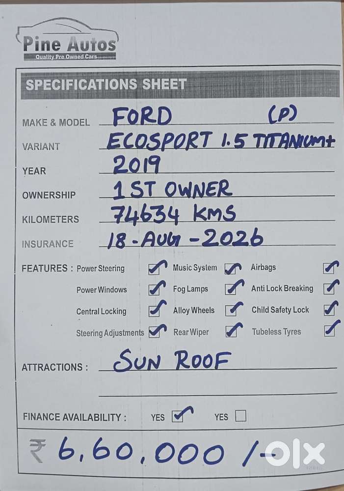 Ford Ecosport [2017-2020] 1.0 Ecoboost Titanium, 2019, Petrol