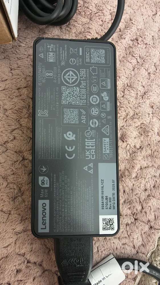 Lenovo Type C 65W charger for laptops