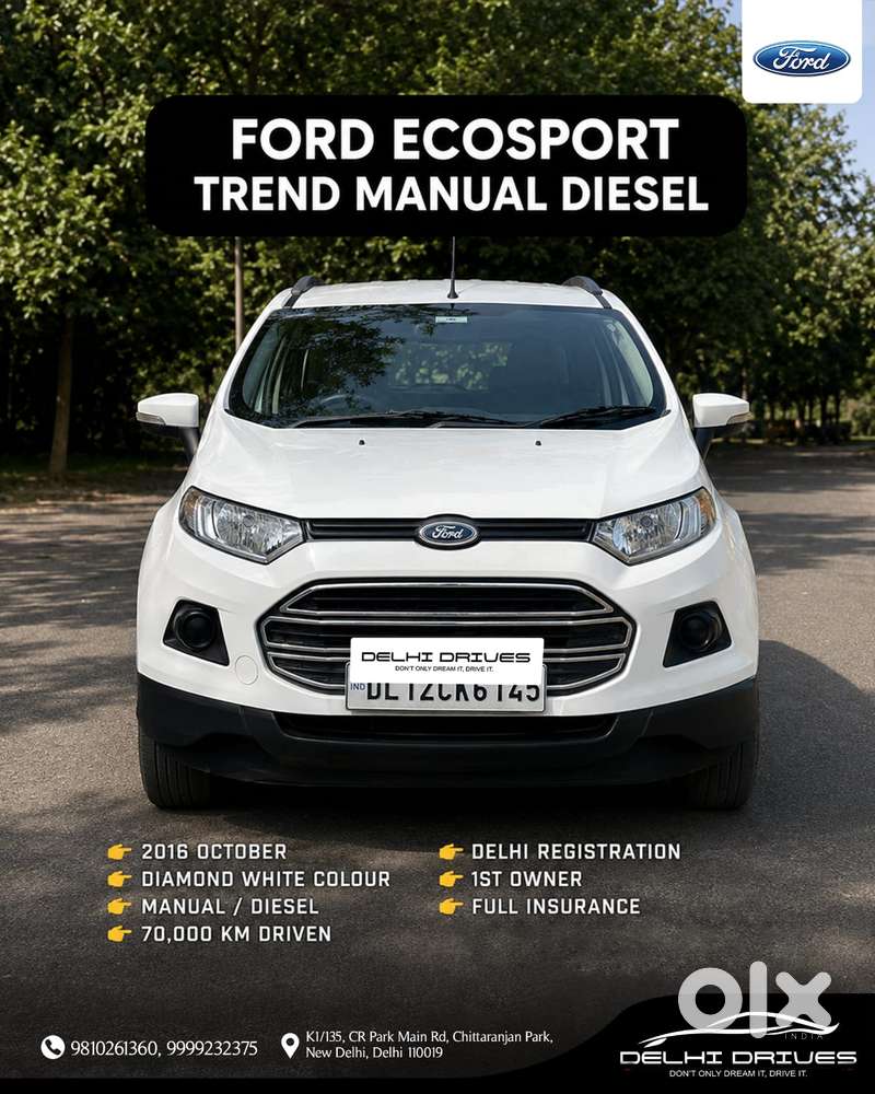 Ford Ecosport 1.5 Tdci Trend, 2016, Diesel