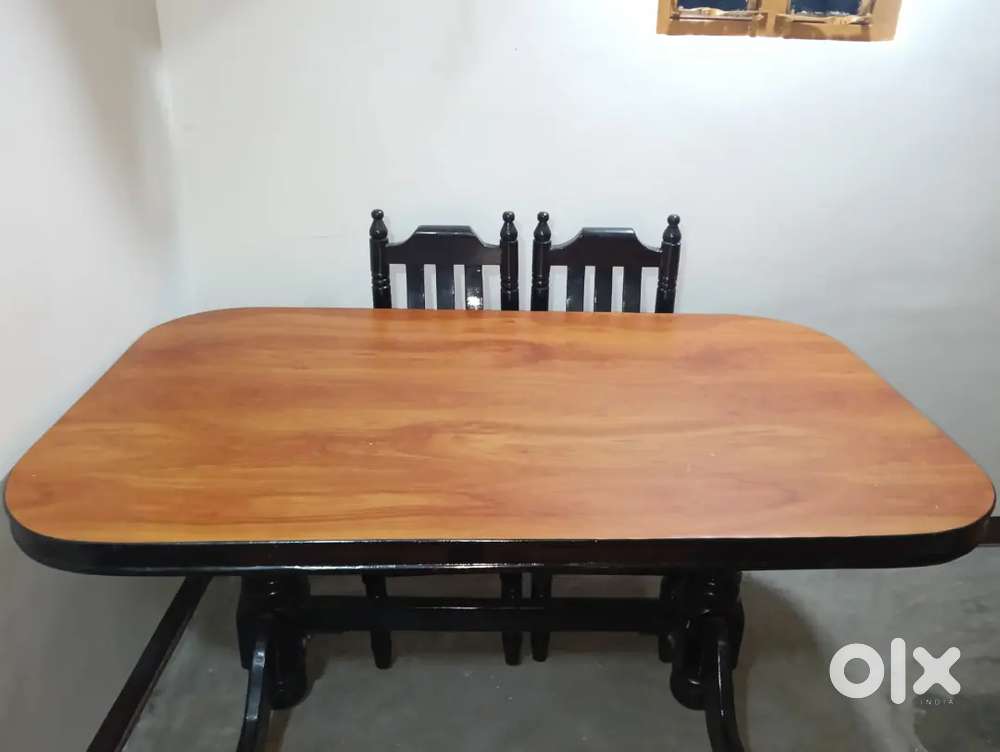 Wooden dining table with 4  wooden chairs