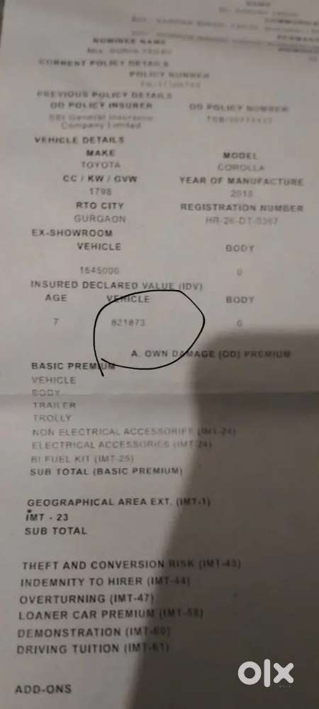 Toyota Corolla Altis 2018 Year