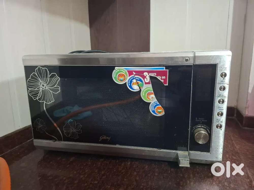 Godrej 23L Grill + Convection Microwave Oven - Black Floral Model - Fu