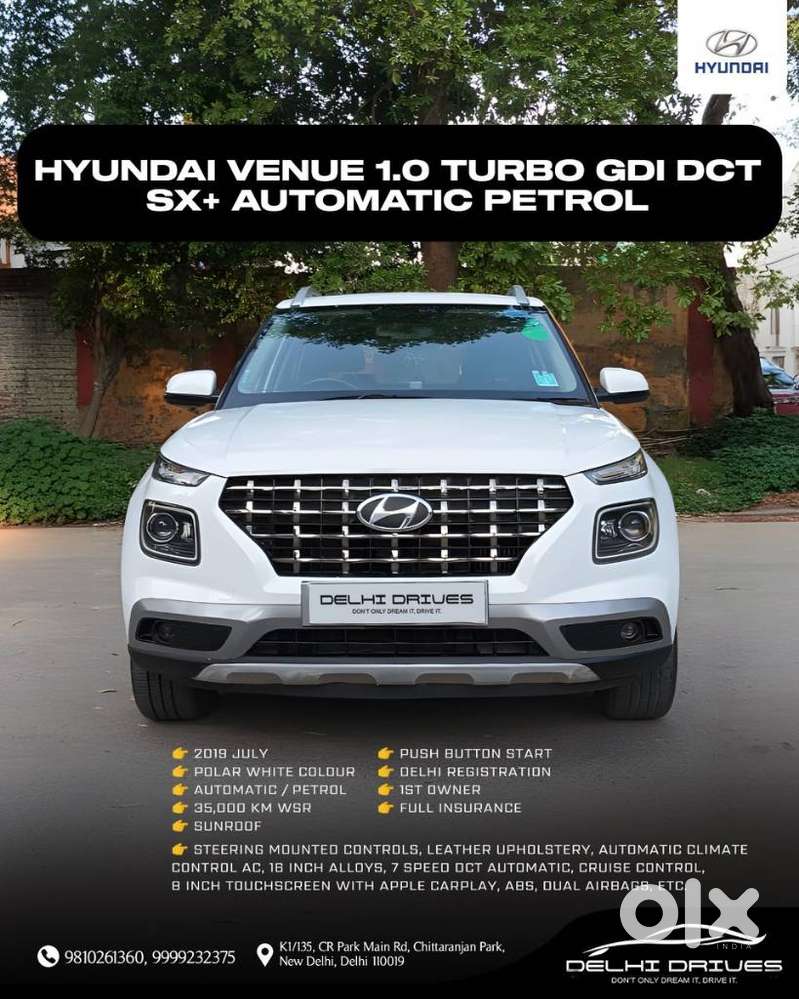 Hyundai Venue Sx Plus Turbo Dct, 2019, Petrol