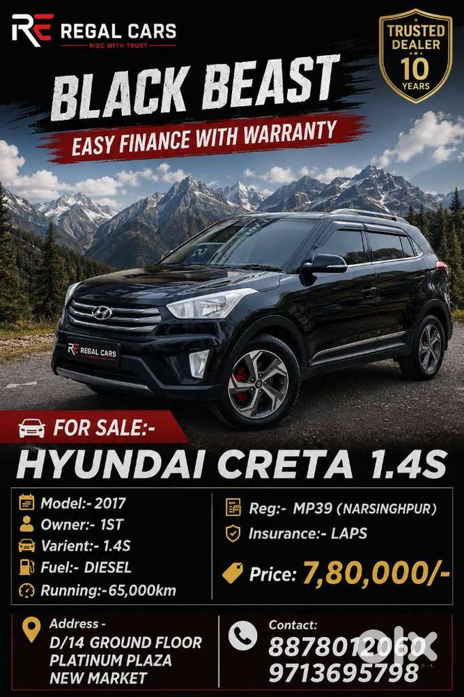 Hyundai Creta 1.4 Crdi S Plus, 2017, Diesel