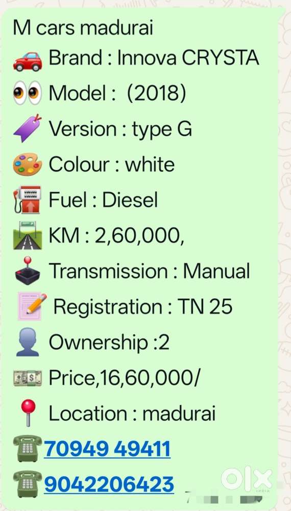 Toyota Innova Crysta G 7 Str, 2018, Diesel