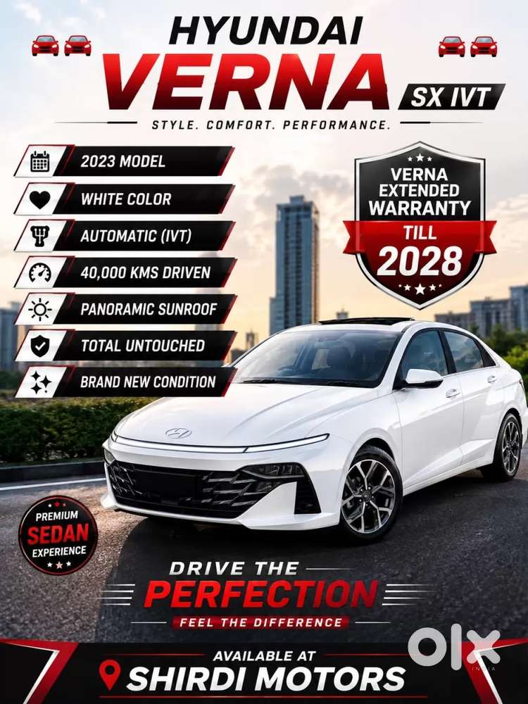 Hyundai Verna 1.5 Sx (o) Vtvt Ivt, 2023, Petrol