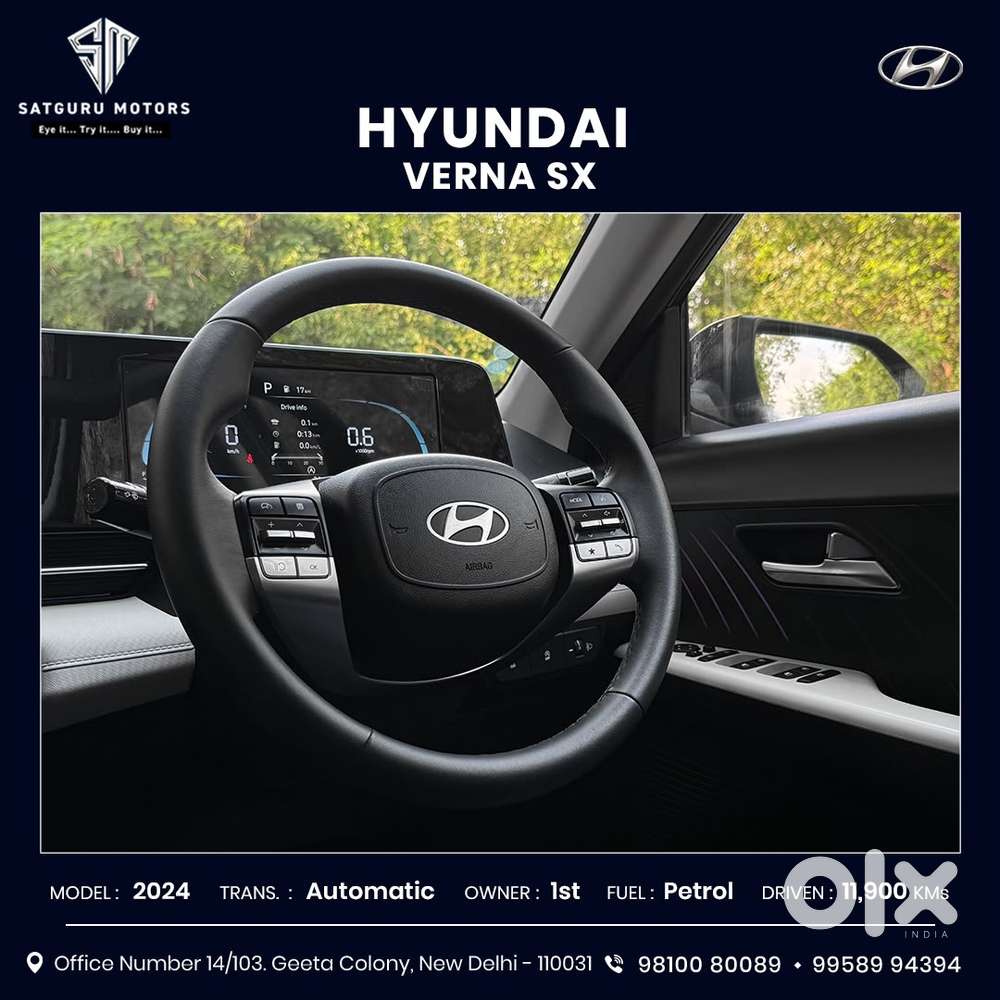 Hyundai Verna Sx 1.5 Petrol Ivt, 2024, Petrol
