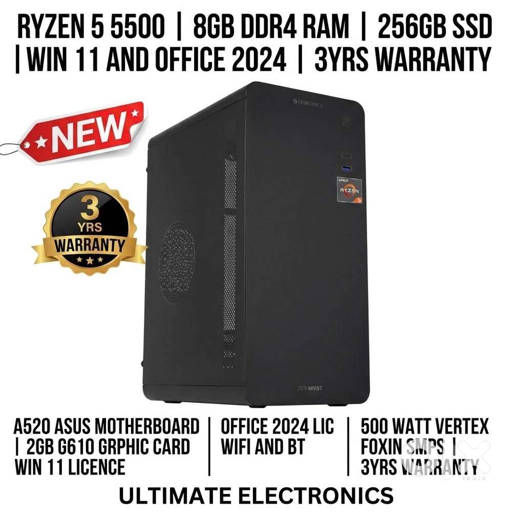 10% OFF ON  NEW RYZEN 5 5500  8GB DDR4 RAM256GB SSD WIN 11 3YR WTY