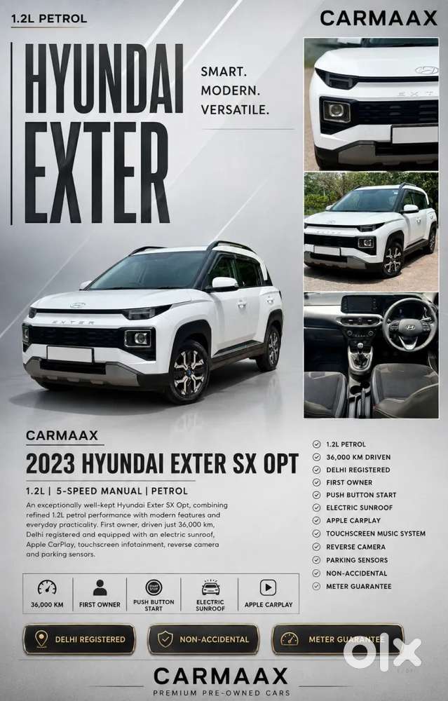 Hyundai Exter Sx (o) 1.2 Mt, 2023, Petrol