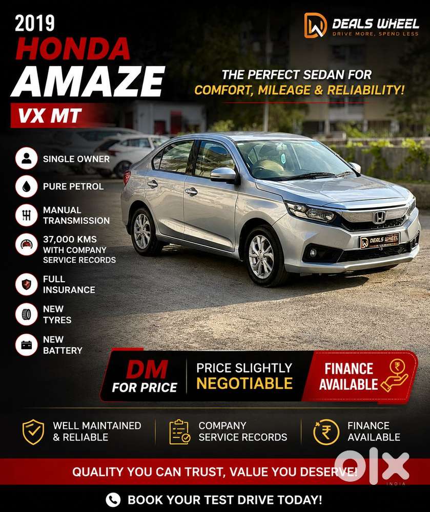 Honda Amaze 2nd Gen Vx, 2019, Petrol
