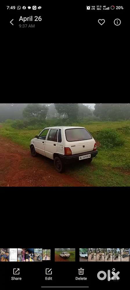 Maruthi 800 Alto White Colour