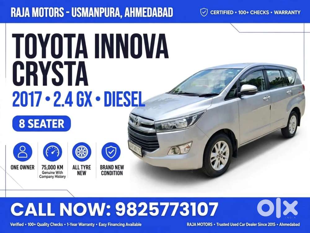 Toyota Innova Crysta [2020-ongoing] 2.4 Gx 8 Str, 2017, Diesel