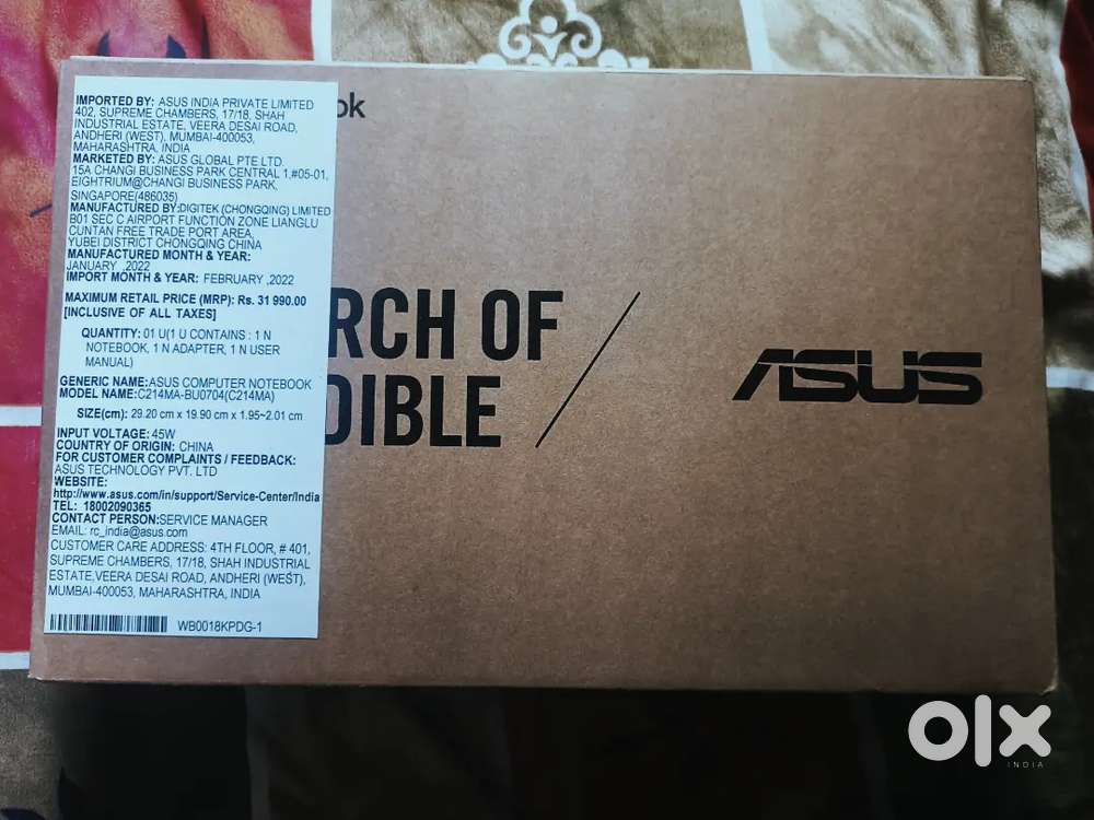 ASUS Chromebook Flip C214MA , Original Box & Accessories Included