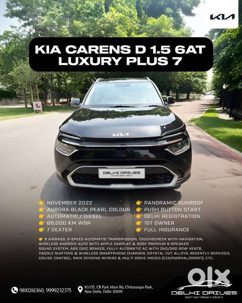 Kia Carens 1.5 Luxury Plus Diesel At 7 Str, 2022, Diesel
