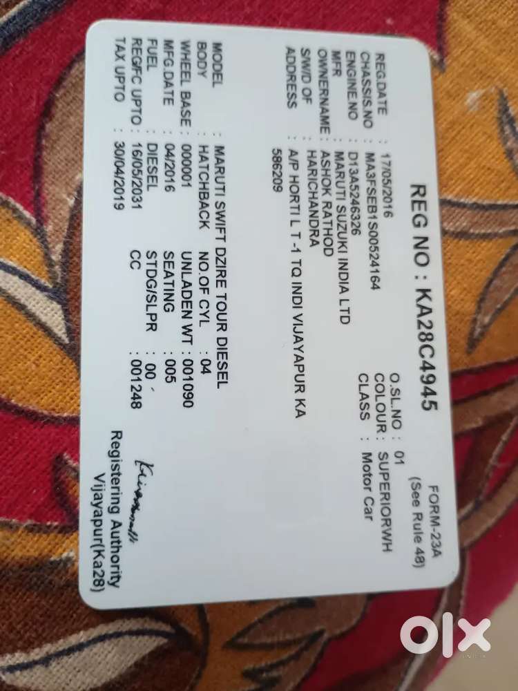 Maruti Suzuki Swift Dzire Tour 2016 Diesel 130000 Km Driven
